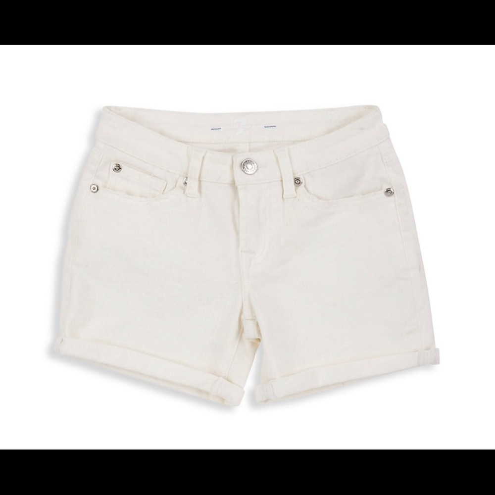 7 for all mankind white shorts size 26